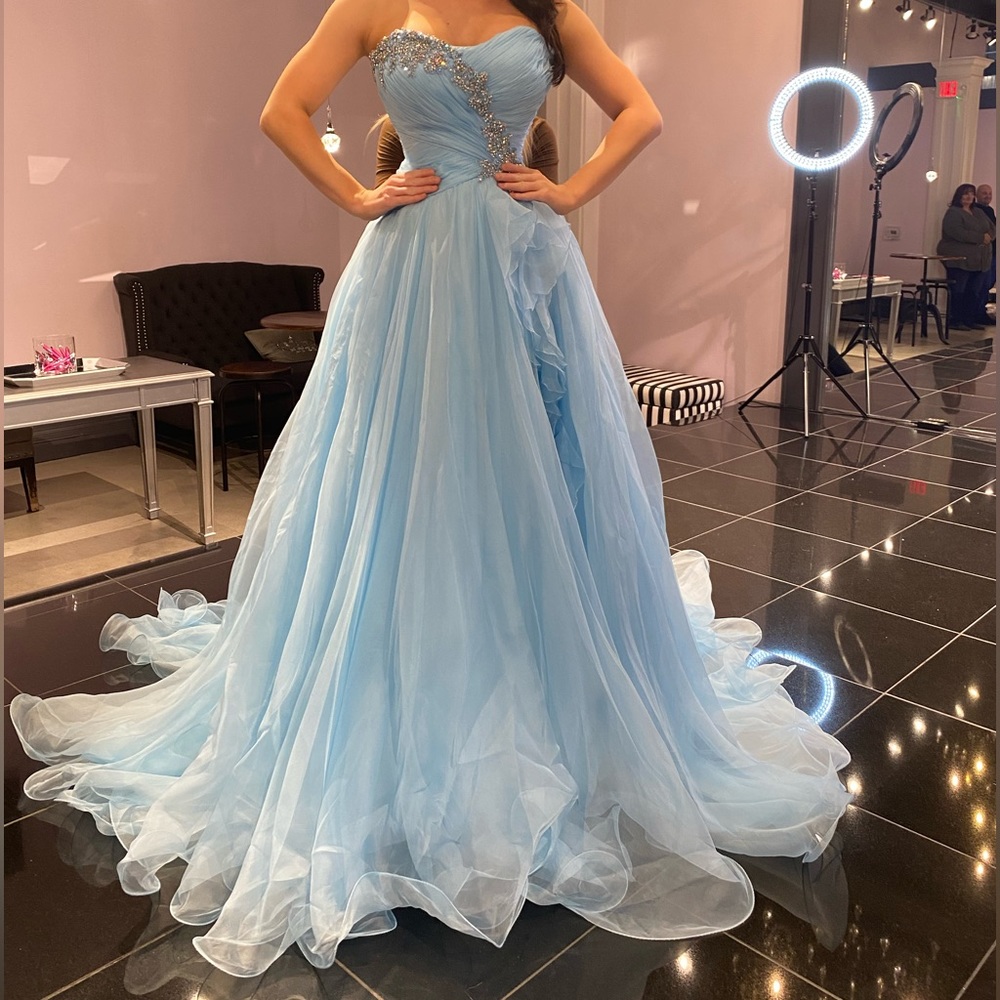 Sherri Hill Couture Ball Gown with waterfall slit